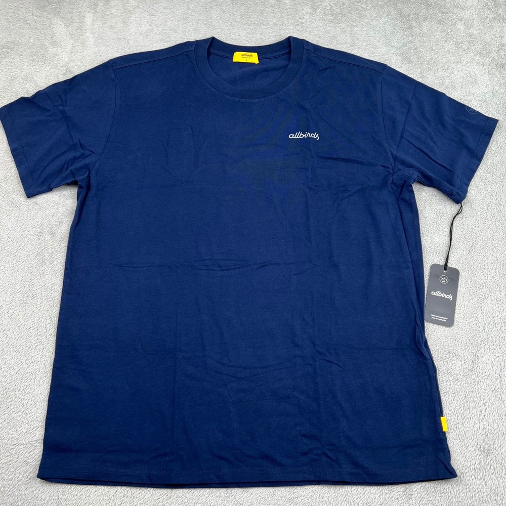 NEW Allbirds Allgood Cotton Logo Tee 100% Organic Cotton‎ T-Shirt L